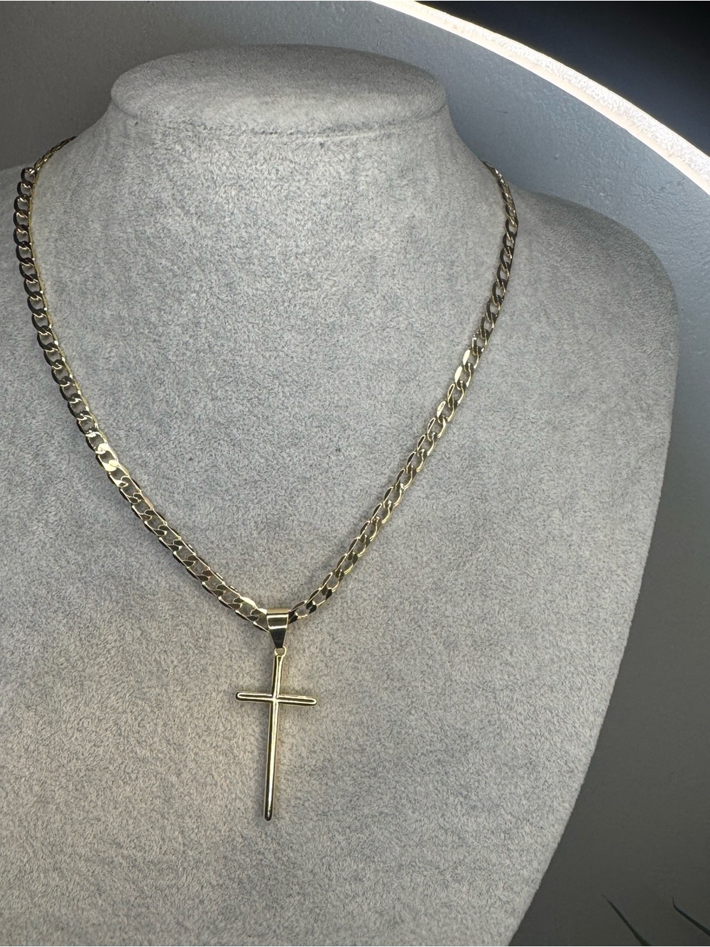 Gold platedCross Pendant Chain Necklace